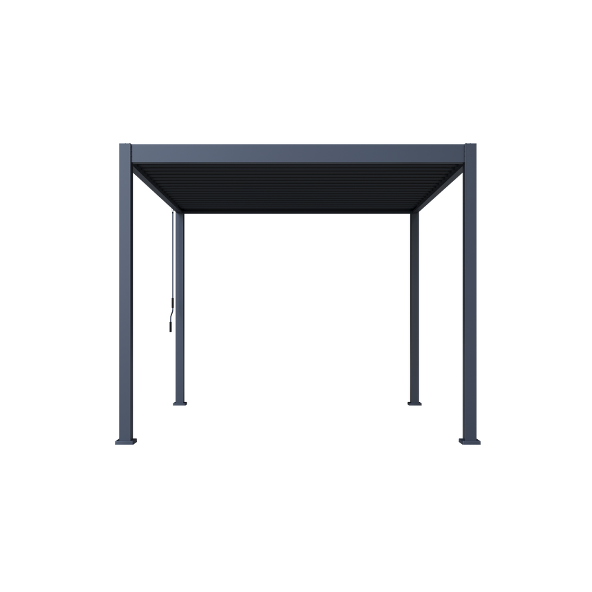 Hutta Metal Pergola 3m x 3m Free Standing - Graphite Grey