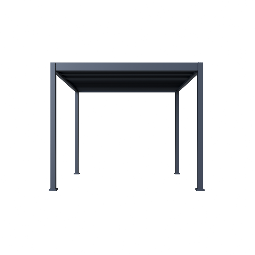 Hutta Metal Pergola 3m x 3m Free Standing - Graphite Grey