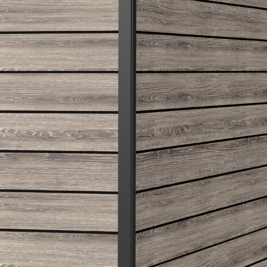 Pro Grade 7ft x 7ft Pent Roof Premium Plastic Garden Shed - Oak Woodgrain Texture
