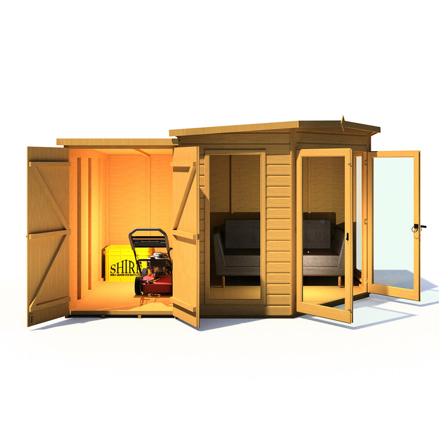 Shire Barclay 8ft x 12ft With Side Shed