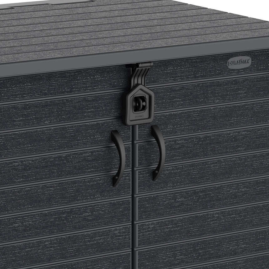 Duramax StoreAway Cedargrain Plastic Garden Storage Box - 850L - Grey