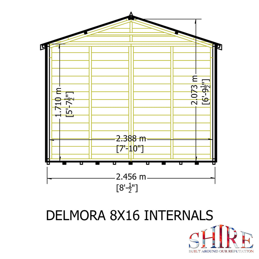 Shire Delmora 8ft x 16ft Summerhouse