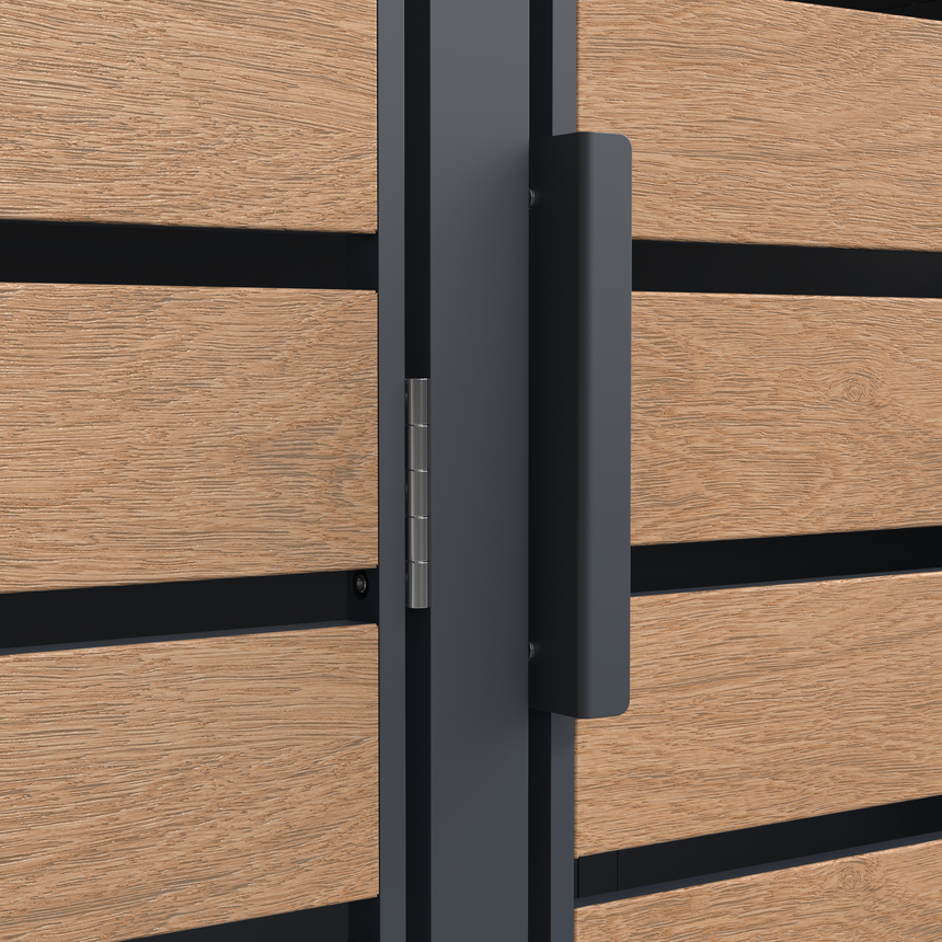 Triple Wheelie Bin Store by Garden Guard - Premium Range Storage in Wood Effect