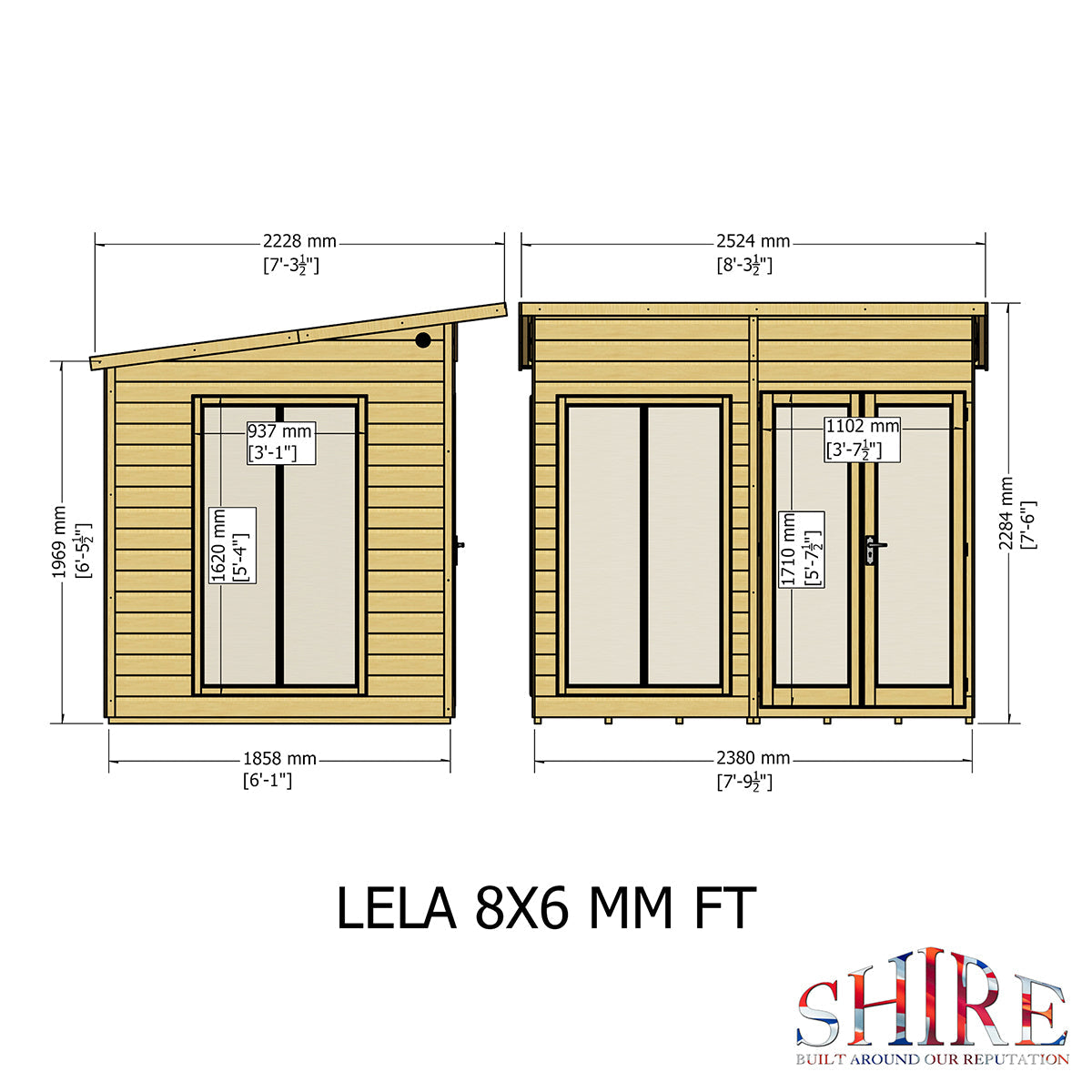 Shire Lela 8ft x 6ft Summerhouse