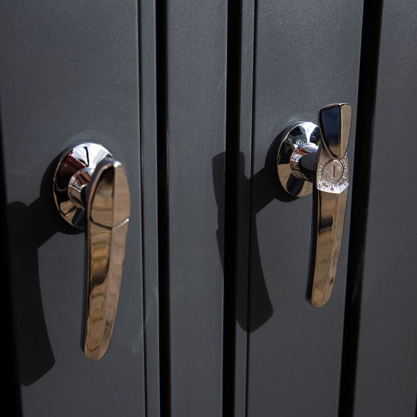 Anthracite Grey Wheelie Bin Storage - Double Bin Store