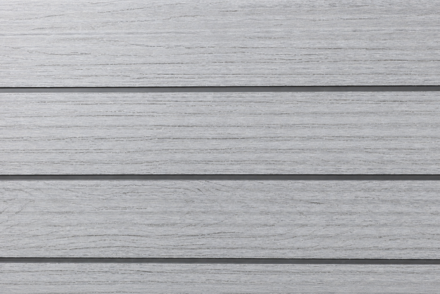 Pro Grade 540L Outdoor Garden Storage Box - Grey Woodgrain - Black Lid