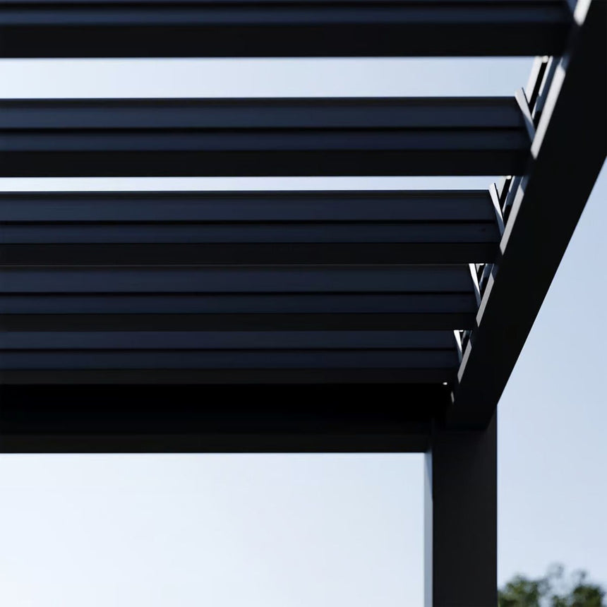 Hutta Metal Pergola 3m x 3m Free Standing - Graphite Grey