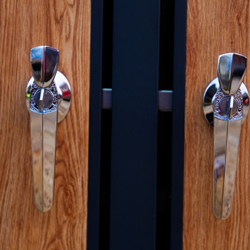 Wood Effect Wheelie Bin Storage - Double Bin Store