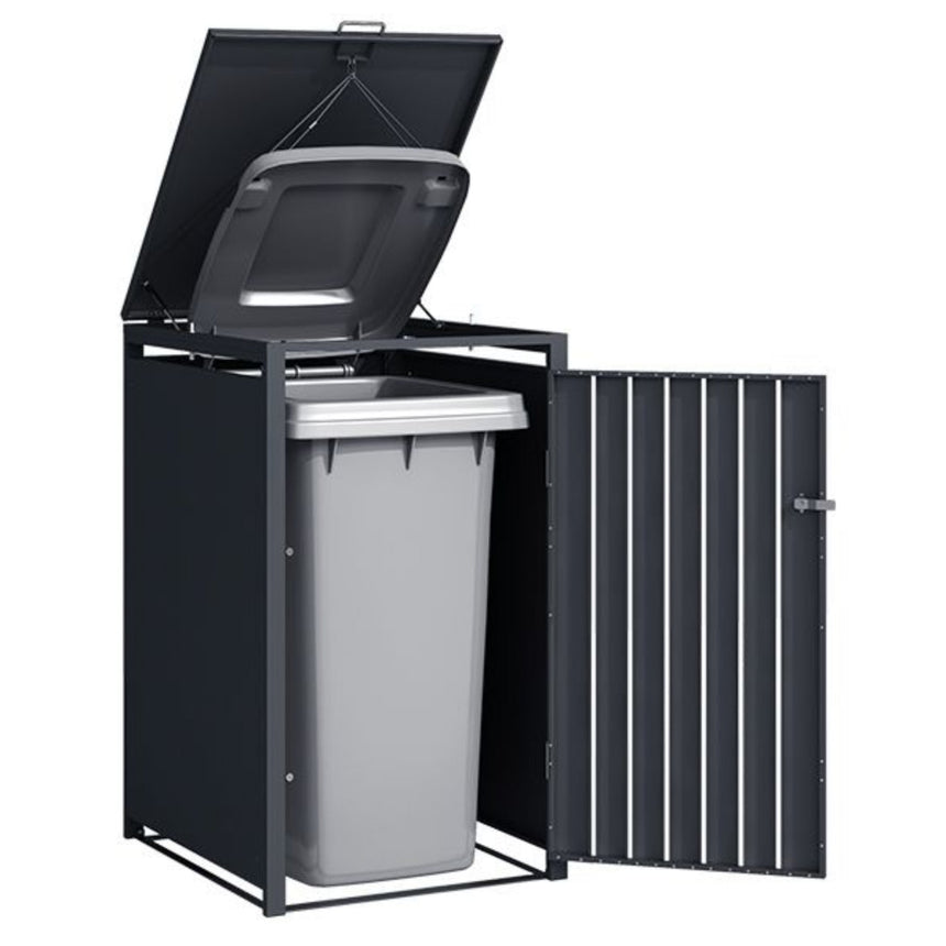 Anthracite Grey Wheelie Bin Storage - Single Bin Store