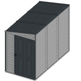 Duramax Side Mate Plus - 4ft x 8ft Plastic Garden Shed in Grey