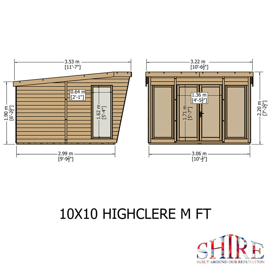 Shire Highclere 10ft x 10ft Summerhouse