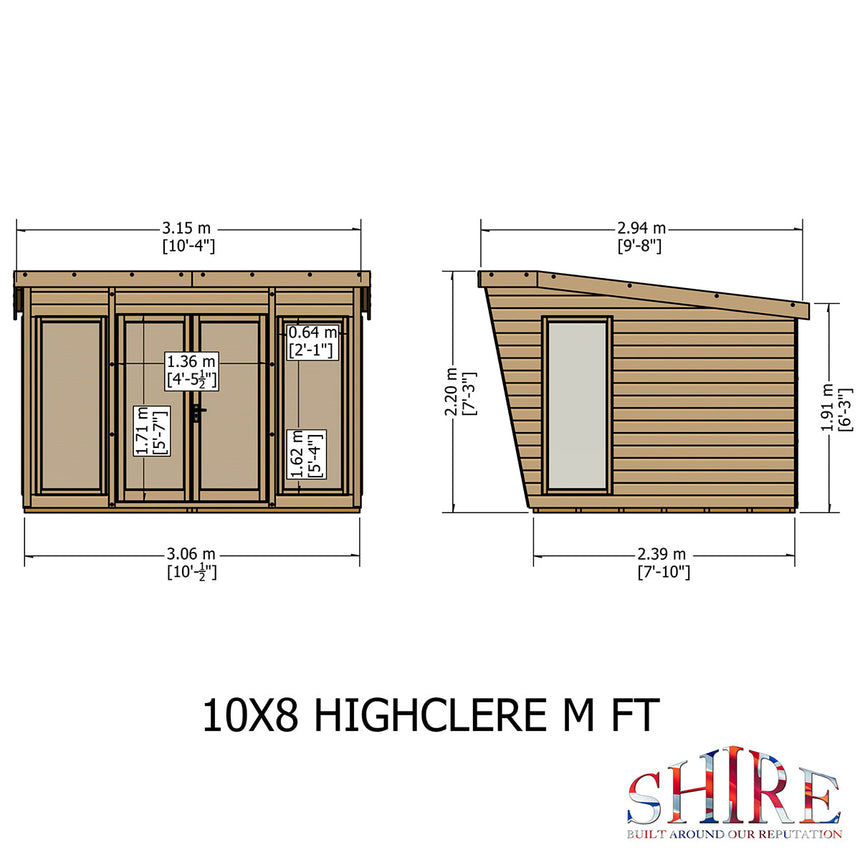 Shire Highclere 10ft x 8ft Summerhouse