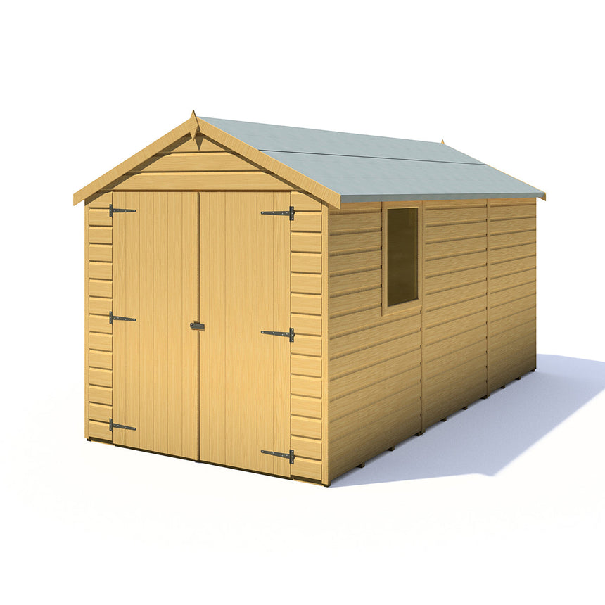 Shire Warwick 6ft x 12ft Shiplap Apex Double Door Shed