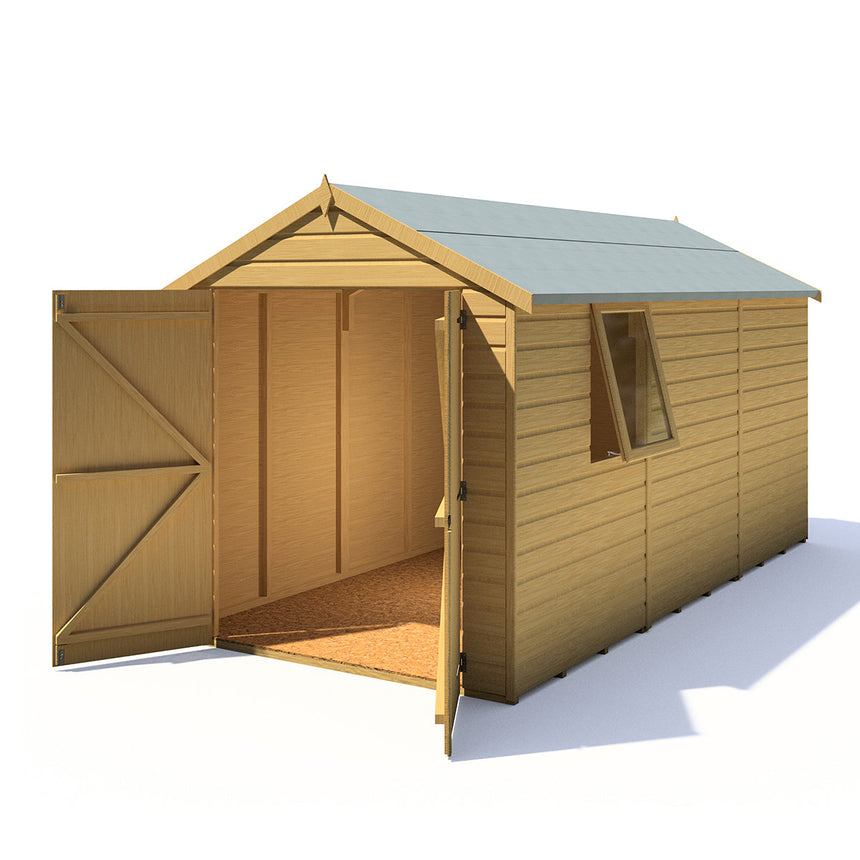 Shire Warwick 6ft x 12ft Shiplap Apex Double Door Shed