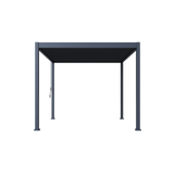 Hutta Metal Pergola 3m x 3m Free Standing - Graphite Grey