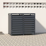 Double Wheelie Bin Store by Garden Guard - Premium Range Storage in Anthracite Grey