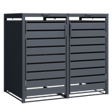 Double Wheelie Bin Store by Garden Guard - Premium Range Storage in Anthracite Grey