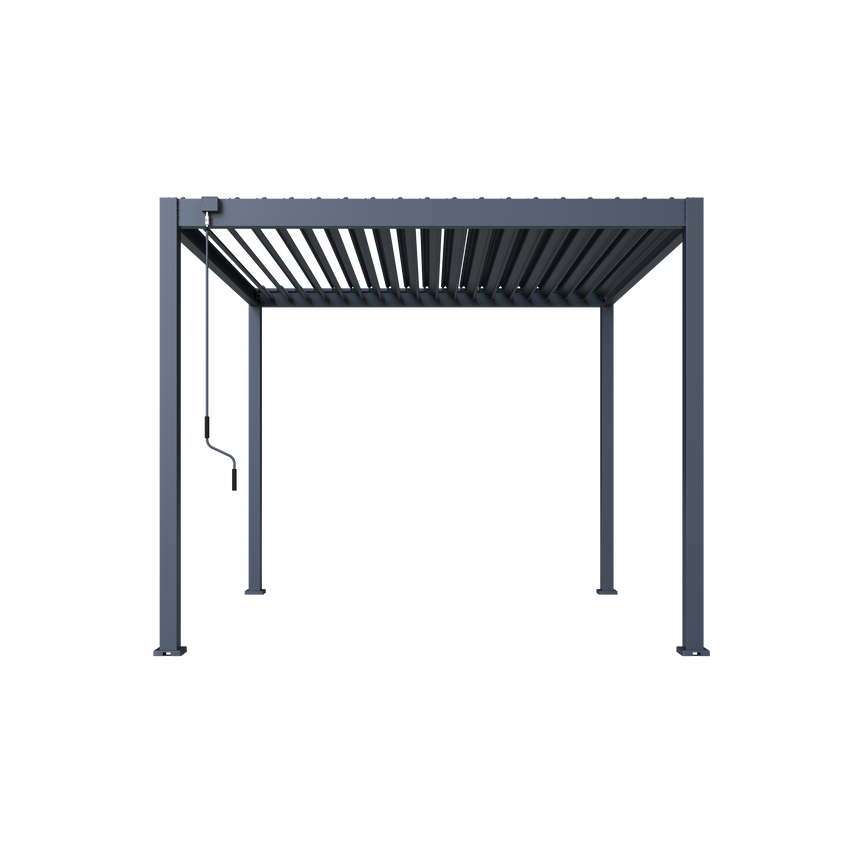 Hutta Metal Pergola 3m x 3m Free Standing - Graphite Grey