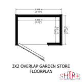 Shire Overlap 2ft x 3ft Tool Store