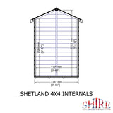 Shire Shetland 4ft x 4ft Shiplap Apex NEW SIZE