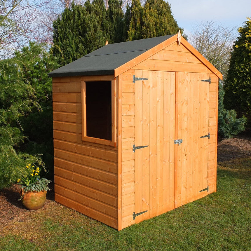 Shire Shiplap 4ft x 6ft Apex Garden Shed (Double Doors)