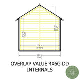 Shire Garden Value Overlap 6ft x 6ft Double Door Shed