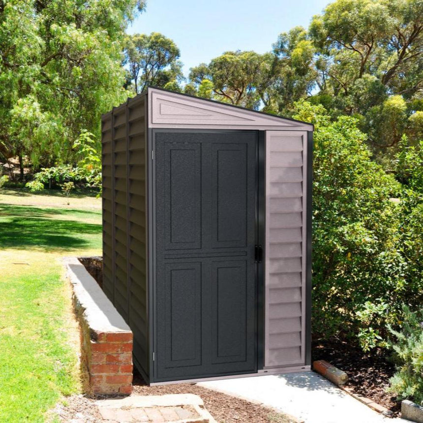 Duramax Side Mate Plus - 4ft x 8ft Plastic Garden Shed in Grey