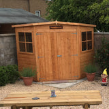 Shire 7ft x 7ft Corner Pressure Treated Shed