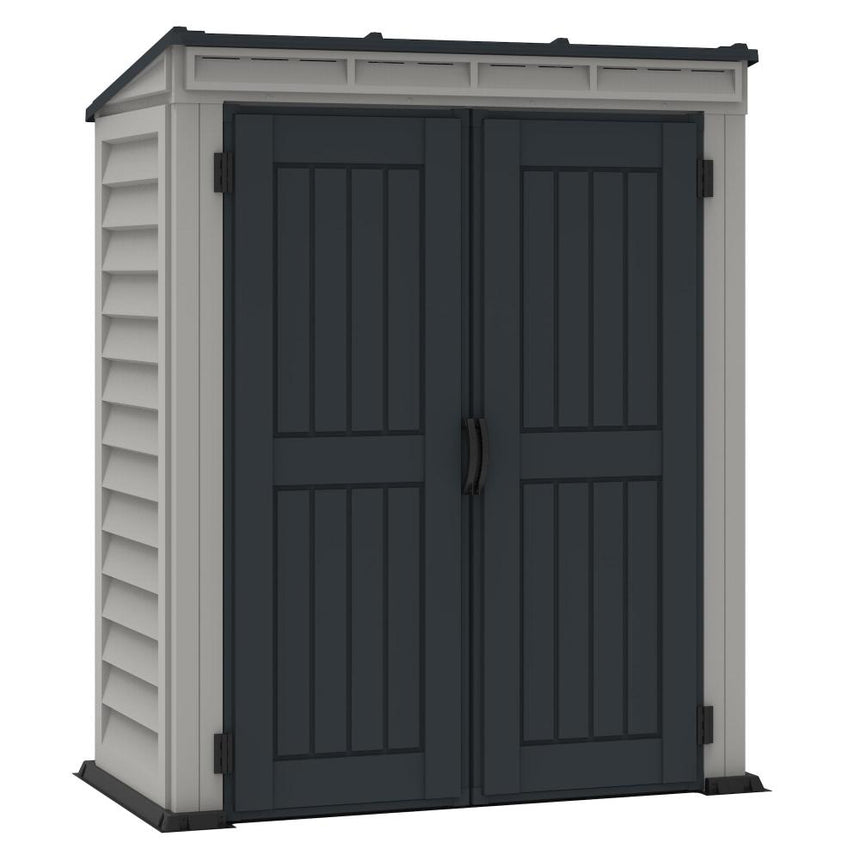 Duramax YardMate Plus Pent - 5ft x 3ft Plastic Garden Shed in Grey