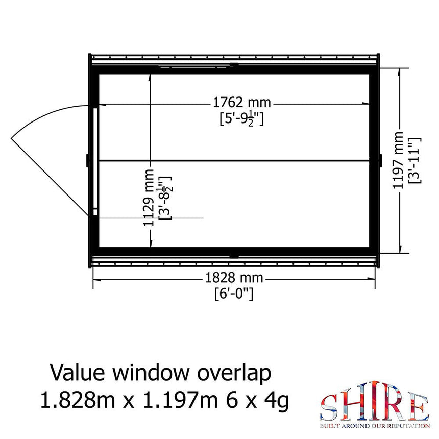 Shire Value Overlap 6ft x 4ft Shed