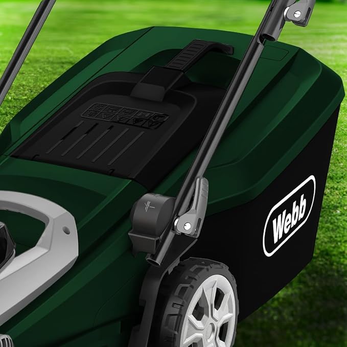 Webb Classic 37cm (15") Electric Rotary Lawnmower with Rear Roller