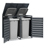 Double Wheelie Bin Store by Garden Guard - Premium Range Storage in Wood Effect