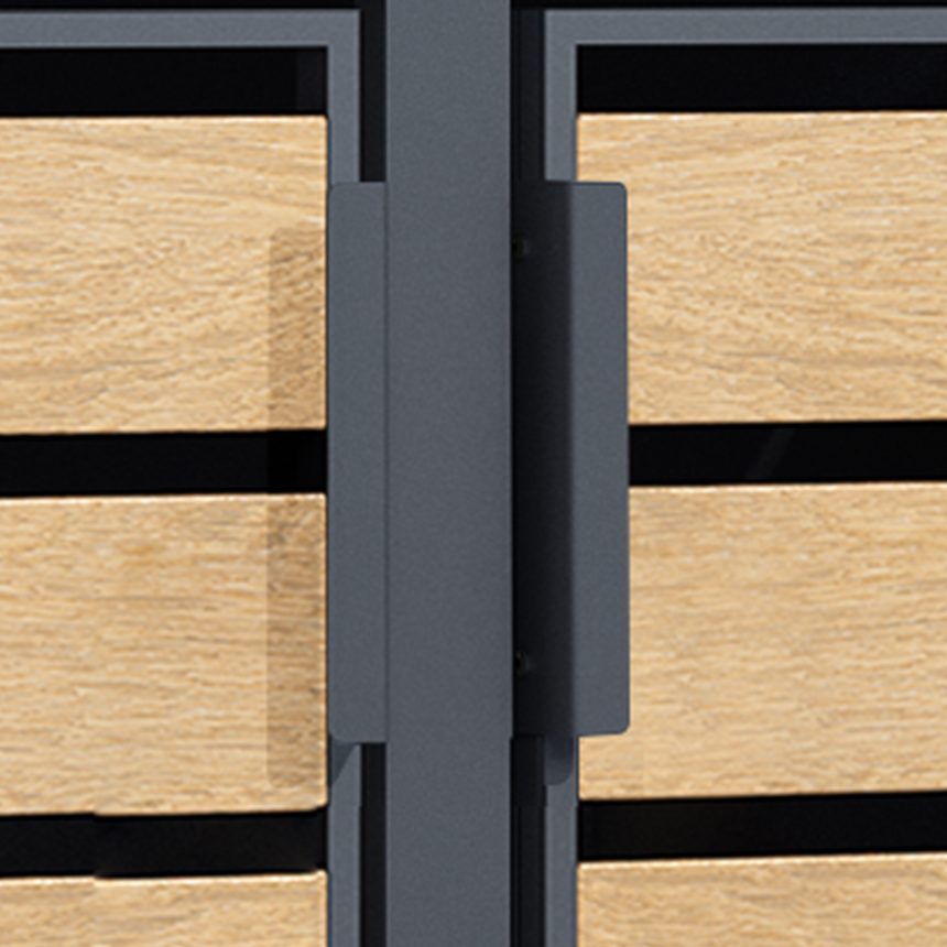 Double Wheelie Bin Store by Garden Guard - Premium Range Storage in Wood Effect