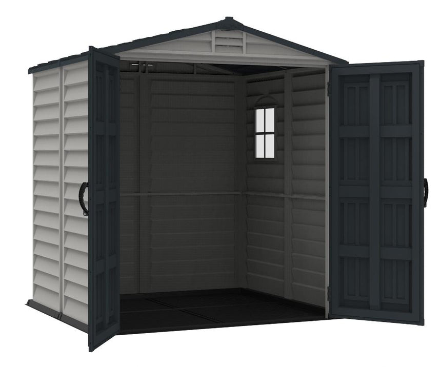 Duramax Store Mate Plus - 6ft x 6ft Plastic Garden Shed in Grey