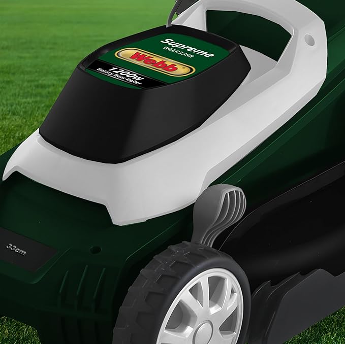 Webb Classic 33cm (13") Electric Rotary Lawnmower with Rear Roller