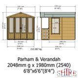 Shire Parham 7ft x 10ft Summerhouse With Verandah