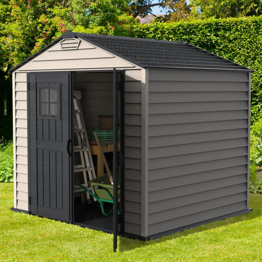 Duramax StoreMax Plus - 7ft x 7ft Plastic Garden Shed in Grey