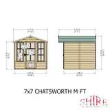 Shire Chatsworth 7ft x 7ft Summerhouse