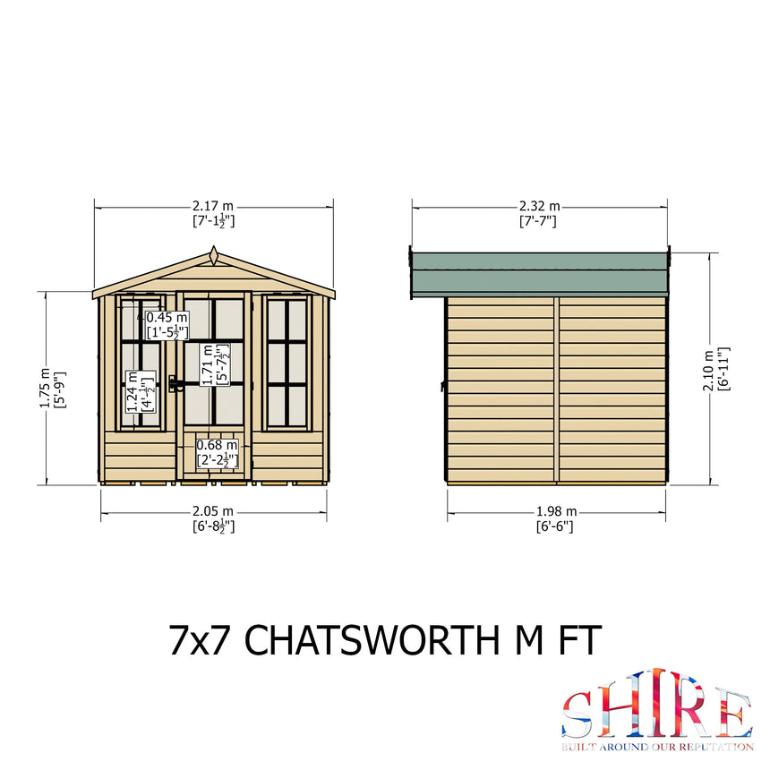 Shire Chatsworth 7ft x 7ft Summerhouse