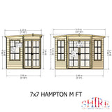 Shire Hampton 7ft x 7ft Premium Corner Summerhouse