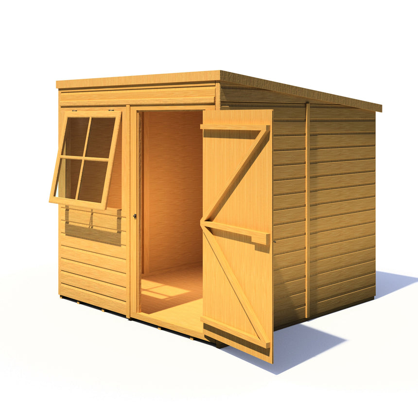 Shire 6ft x 8ft Pent Wooden Garden Shed