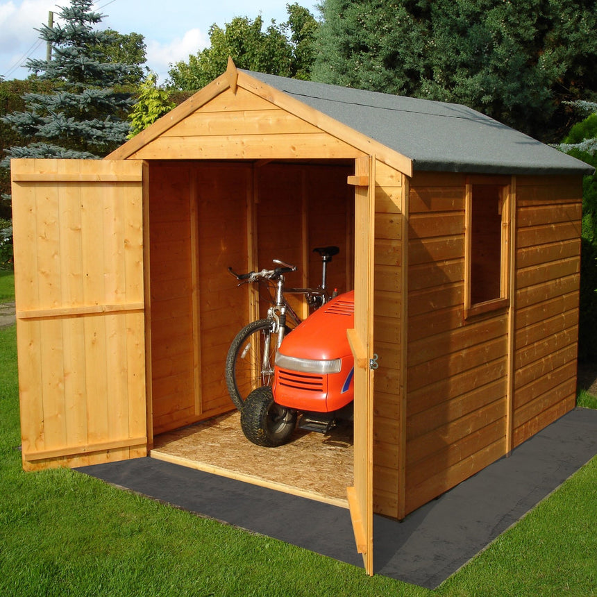 Shire Warwick Shiplap 8ft x 6ft Apex Shed (Double Doors)