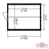 Shire Value Overlap 8ft x 6ft Windowless Shed with Single Door