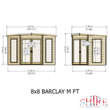 Shire Barclay 8ft x 8ft Corner Summerhouse