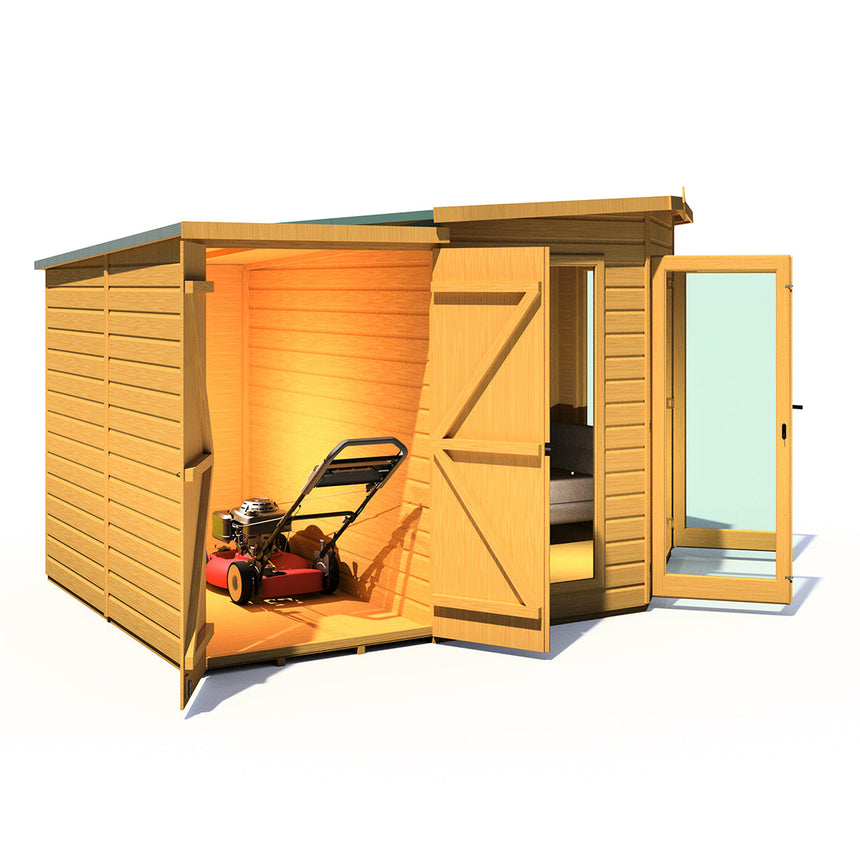 Shire Barclay 8ft x 12ft With Side Shed