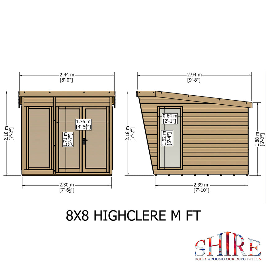 Shire Highclere 8ft x 8ft Summerhouse