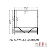 Shire Alnwick 7ft x 7ft Summerhouse with Veranda