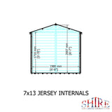 Shire Jersey 7ft x 13ft Shiplap Apex Shed