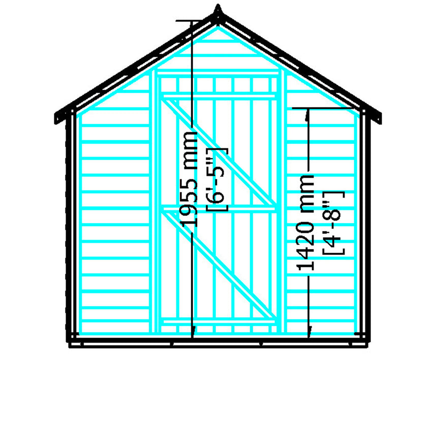 Shire Garden Value Overlap 8ft x 6ft Pressure Treated Shed