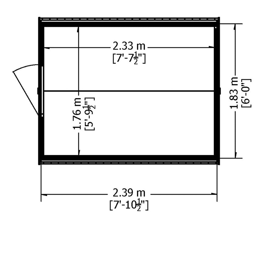 Shire Garden Value Overlap 8ft x 6ft Pressure Treated Shed